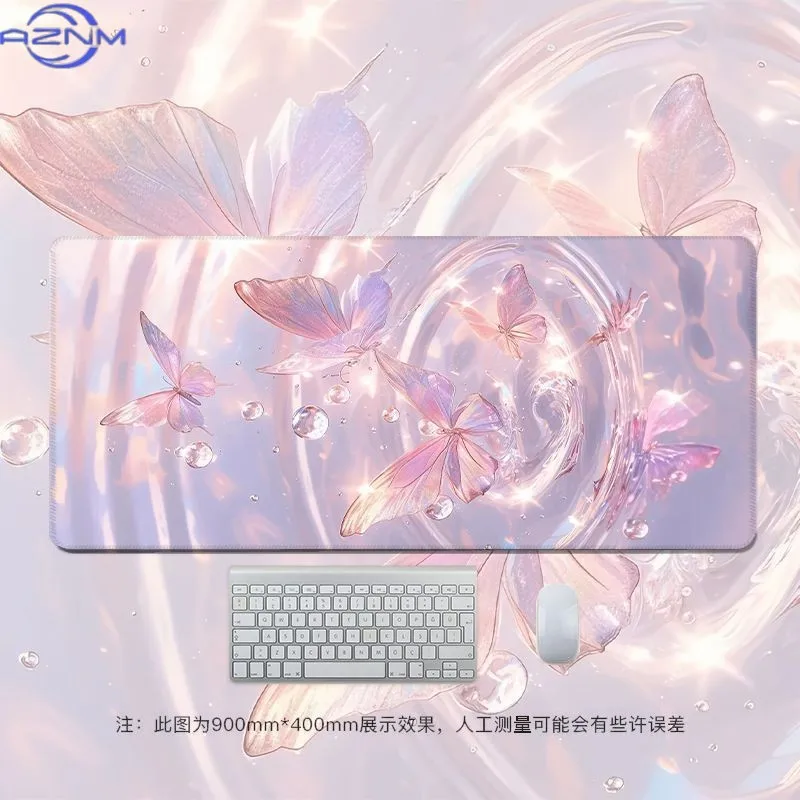 insWind Dream Oversized Mouse Pad Lucky Butterfly Desk Mat Dormitory Bedroom Computer Desk Mouse Keyboard Pad