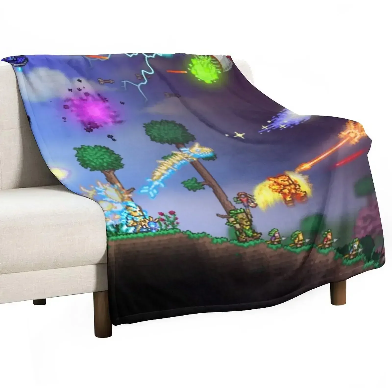 Terraria Game - Artwork Throw Blanket christmas gifts cosplay anime Blankets