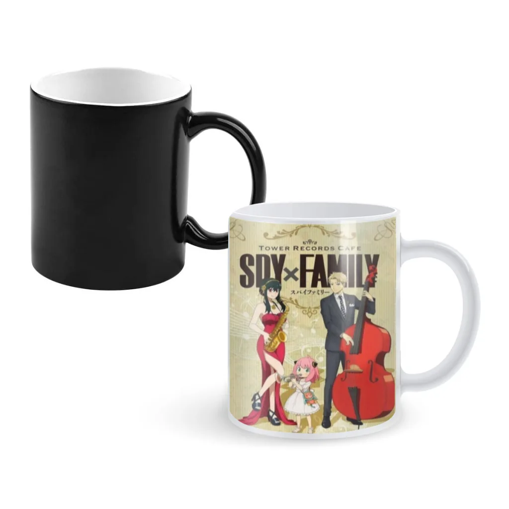 Kawaii Anya SPY X FAMILY Anime Creative Change Ceramic Mug Heat Revealing Coffee Cup Breakfast Cup Mug Gift