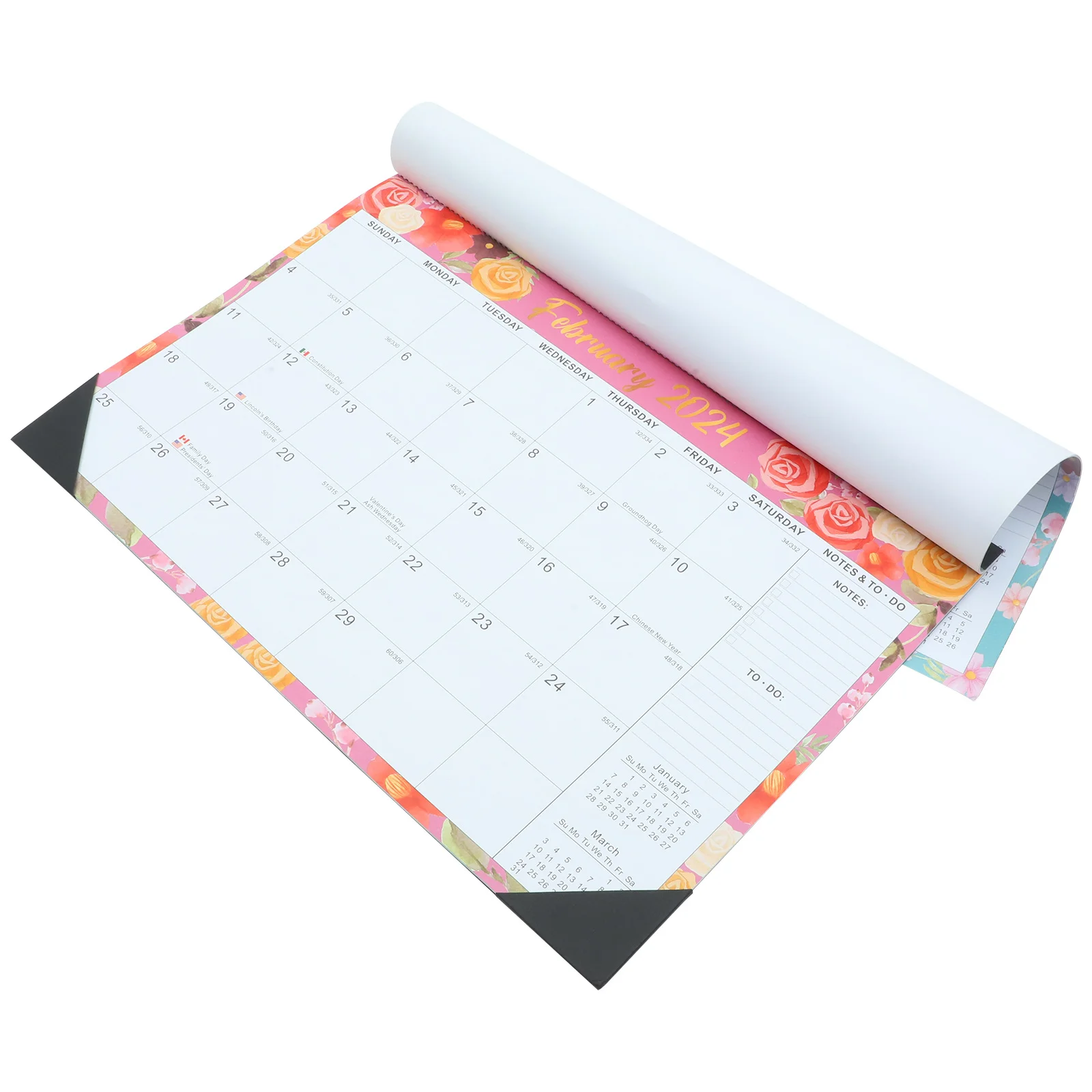 Calendario de pared para el hogar con estampado transparente, planificador mensual diario colgante delicado, calendario de organización para el hogar y la Oficina