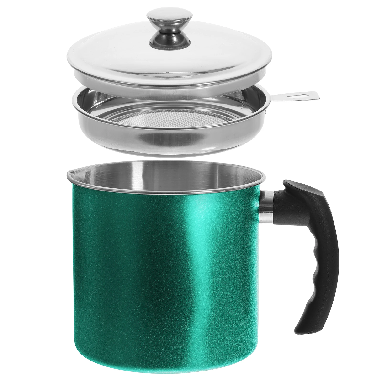 

Stainless Steel Pot Oil Strainer Grease Container Strainer Kitchen Restaurant Bar Hotels Oil Container Cooking Tools
