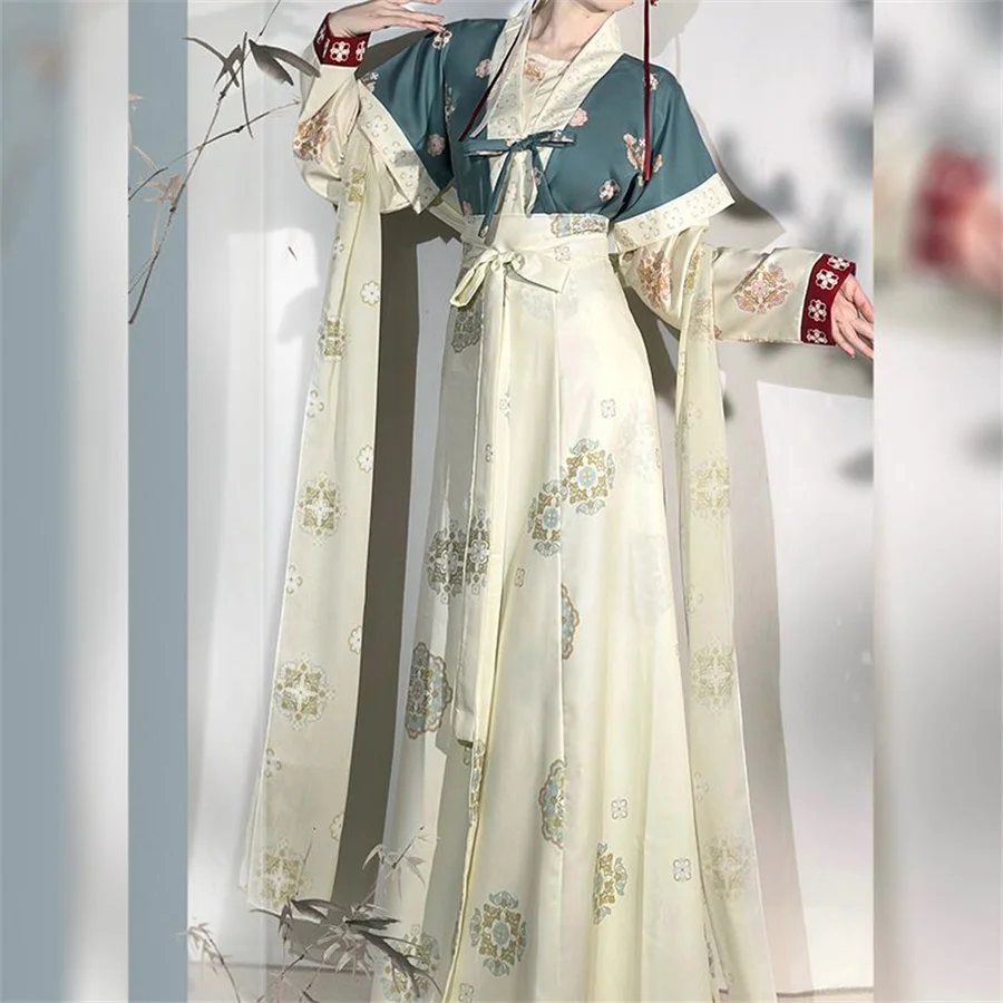 Gaun Hanfu Cina gaun Cosplay Hanfu bordir tradisional kuno gaun dansa Hanfu kostum Cosplay peri karnaval Dinasti Tang