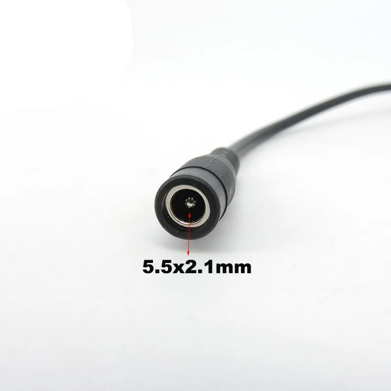 1/2/5pcs Dc 5.5*2.1mm 1-to-2 Elbow Power Cord Pure Copper 12v 20awg Universal For Monitoring Router 1 Female To 2 Male Cable A5