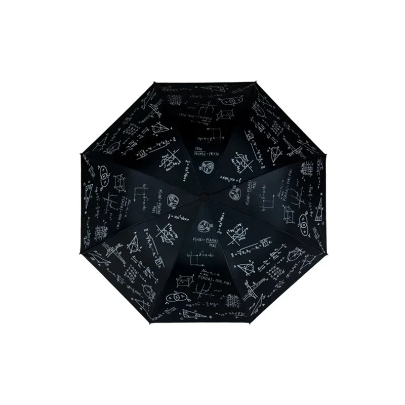 Novel Mathematical Formula Umbrella Men Folding Rain Umbrellas Middle School Student Travel Umbrella Women Sunny Parasol