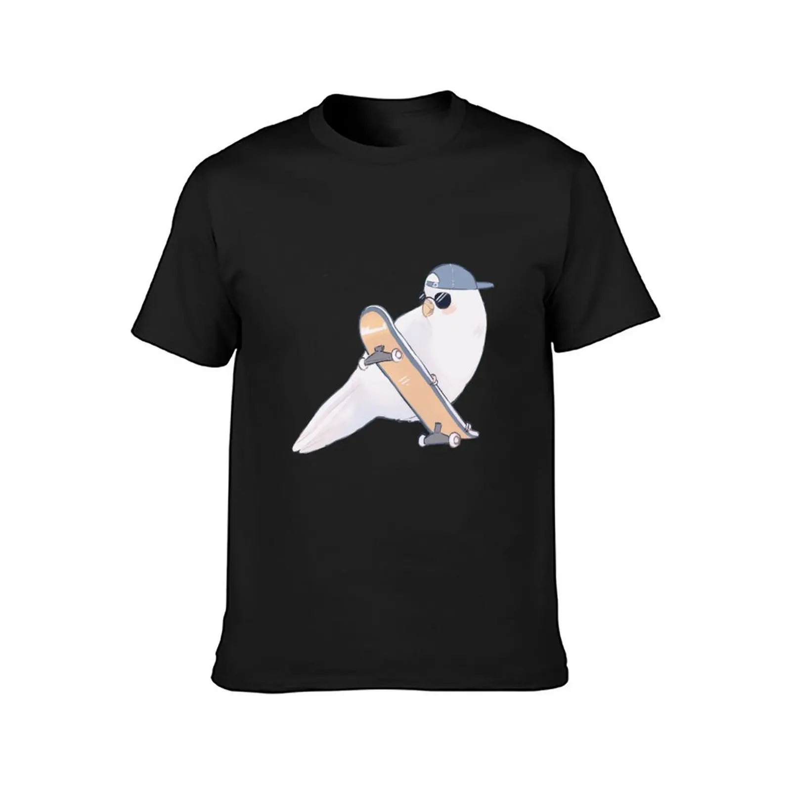 Bird on a skateboard T-Shirt plain summer tops for a boy mens graphic t-shirts pack