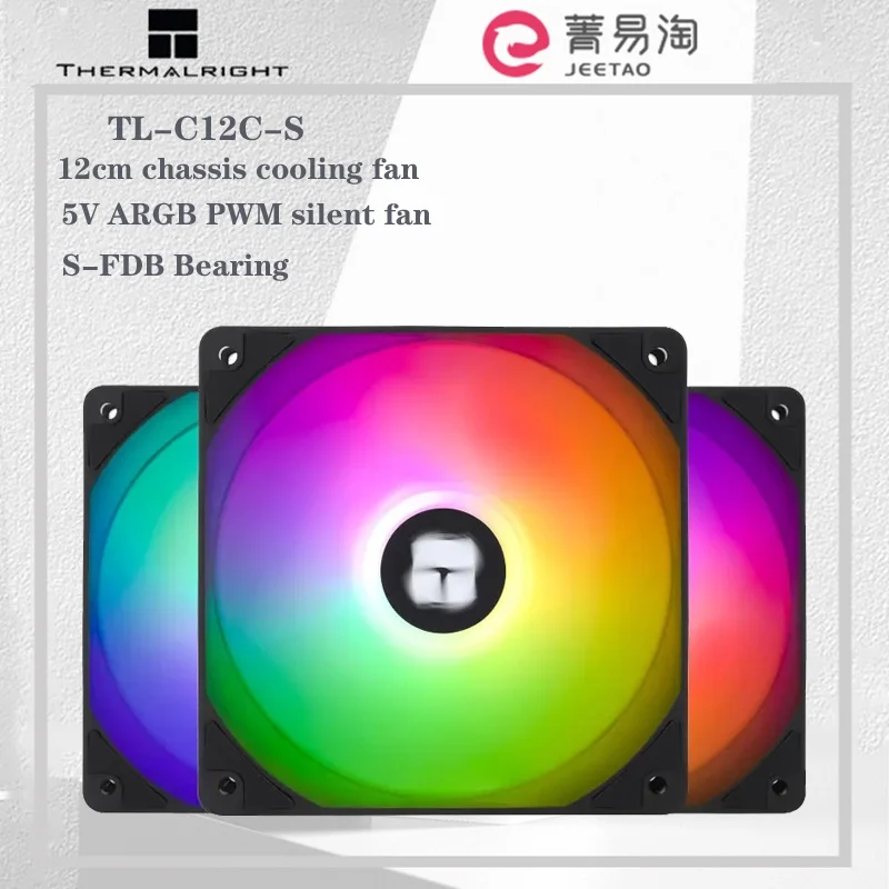

Thermalright TL-C12C/C12CW-S/C12C-S 3 in 1 120mm Cooling Fan 5V ARGB Cooler 4pinPWM Adjustable computer Case Fan