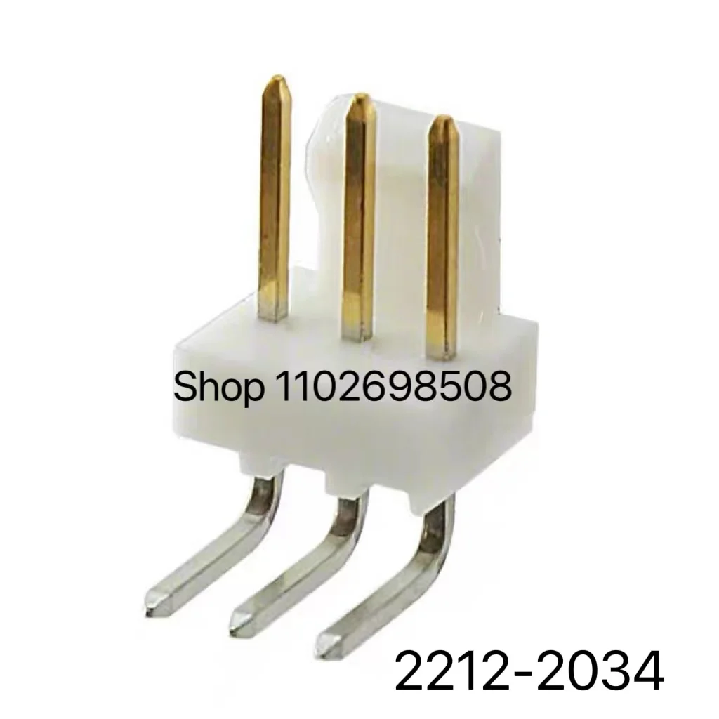 

10 units per 3-pin male connector with 0022122034mm spacing, Original, available, 2034, 22-12-2212, 2034-2.54