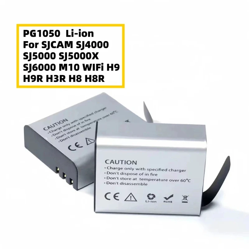 PG1050 1350mAh Rechargeable Li-ion Battery Replacement for SJCAM SJ4000 SJ5000 SJ6000 SJ9000 H9 H9R Action Camera