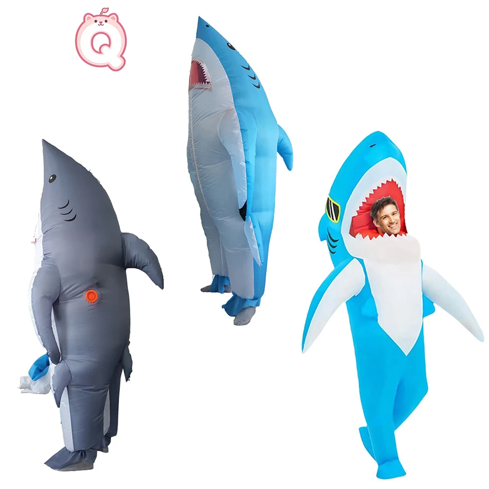 

Надувной костюм-шар «Акула» для косплея, наряд для дня рождения, розыгрышей, ходячая мультяшная кукла, реквизит для маскарада