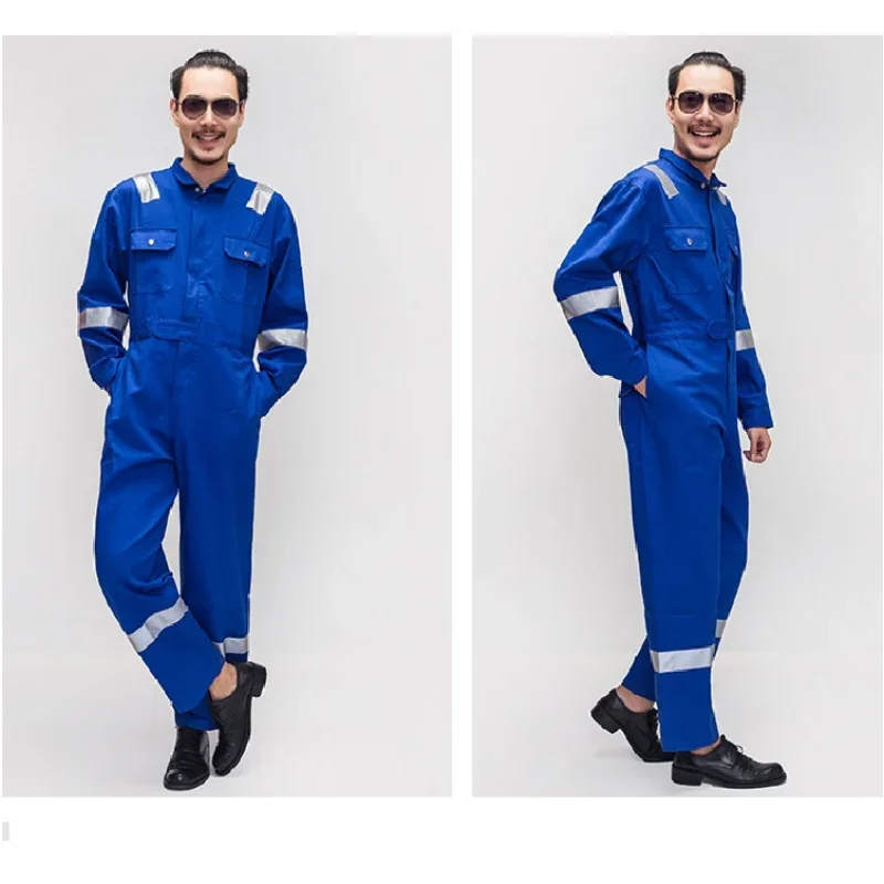 Siamese Working Overalls Suit Men Women Mechanical Overalls Tooling Workshops Factory Reflective Strip Working Uniform Plus Size