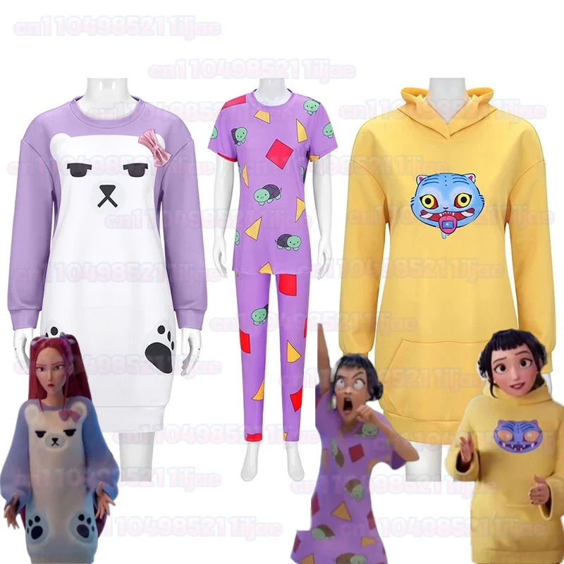 

Mira Rumi Zoey Pajamas Sleepwear KPop Cosplay Costume Pyjama Party Outfits Halloween for Roleplay Women Girls Halloween cosplay