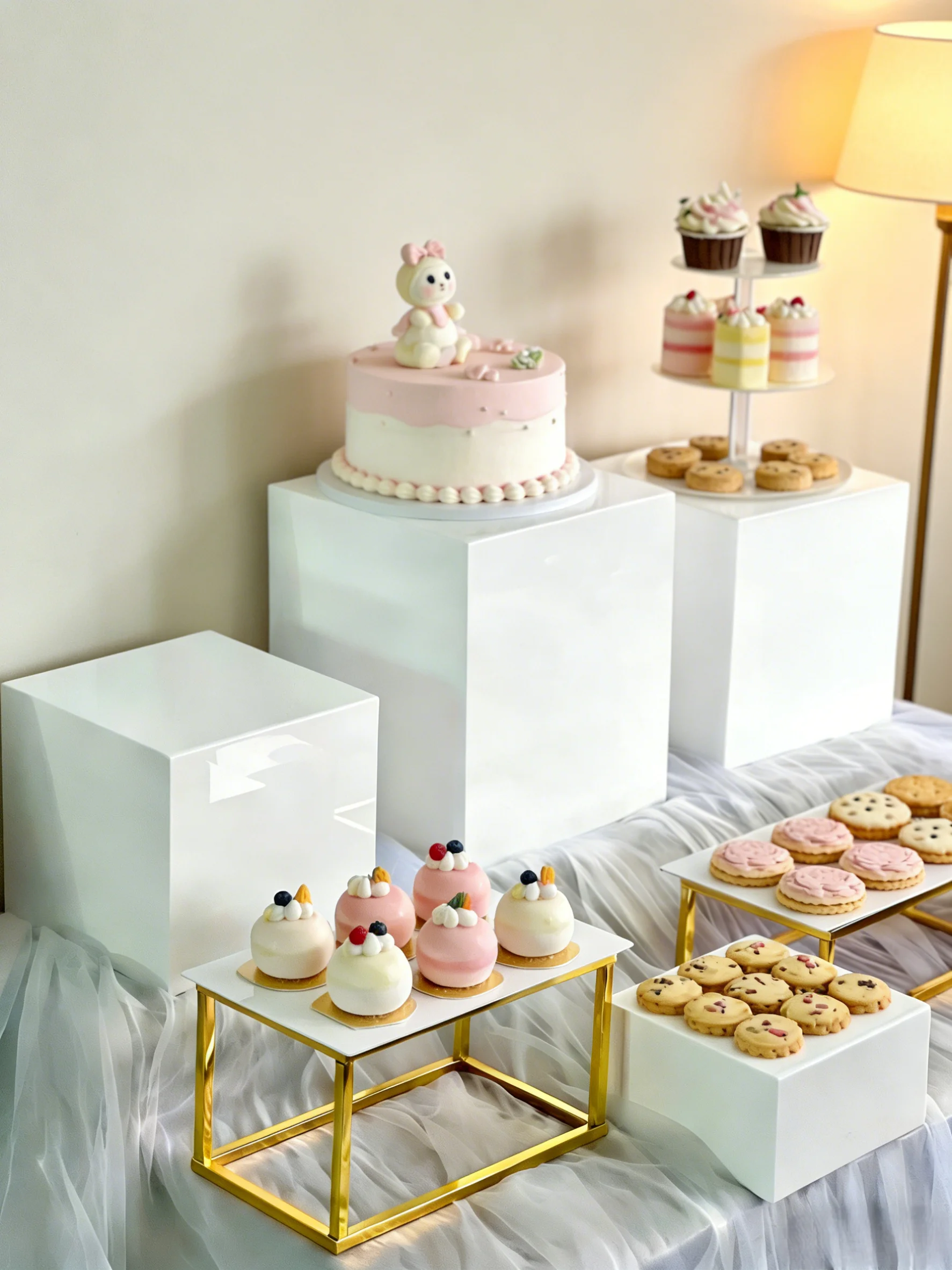 

8Pcs Big Size Acrylic Display Box Cube Riser Stand for Buffet Food Dessert Cake Cookie Cosmetics Gifts Catering Display