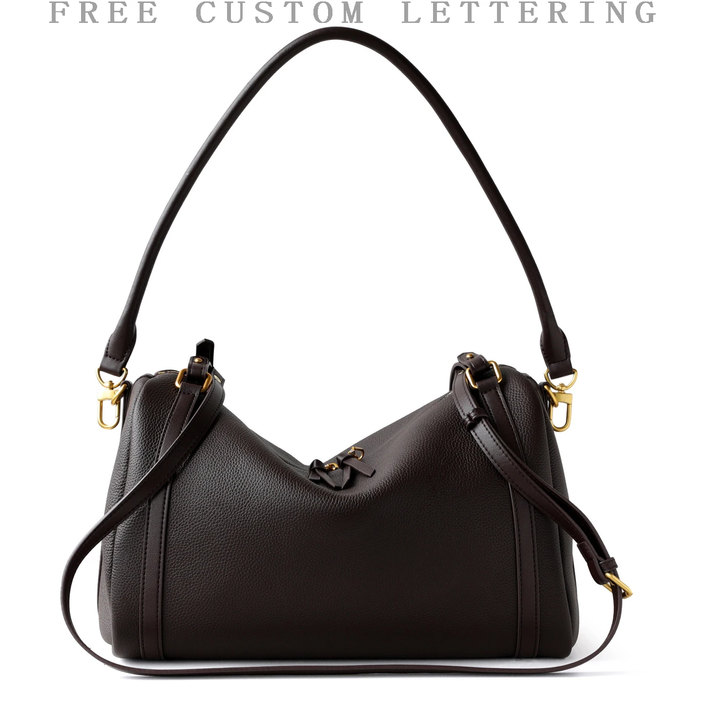 

First layer cowhide Boston Pillow Bag 2025 New Niche Design Large Capacity Vintage High-end Women's One-Shoulder Crossbody Bag