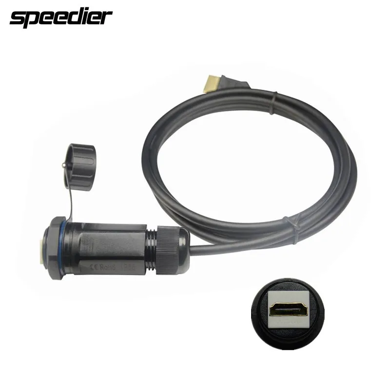 

HDMI 2.0 4K male to female IP68 Waterproof HD cable Connector socket plug Water Proof HDMI2.0 Adapter IP 68 2160P 1.5m 2m 3m 5FT