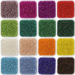 1000pcs 3mm Silvery Czech Glass Beads Multicolor Barrel Tube Loose Beads For DIY Jewelry Making Supplies Bracelet Necklace