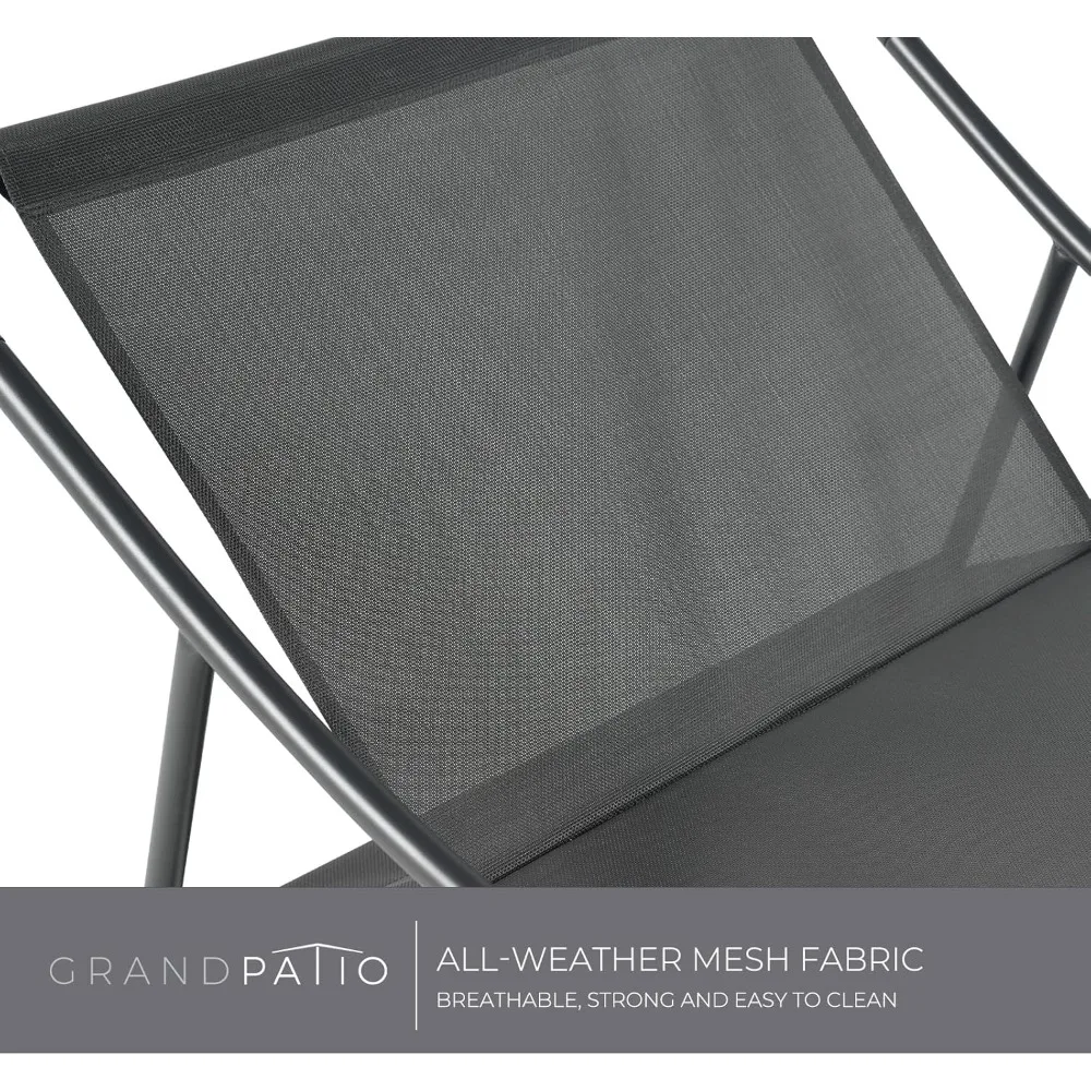 Grand patio Rocking Chair Indoor and Outdoor, Metal Patio Lounge Rocking Chair with Thick Cushion, Comfy Modern Rocker for Livin