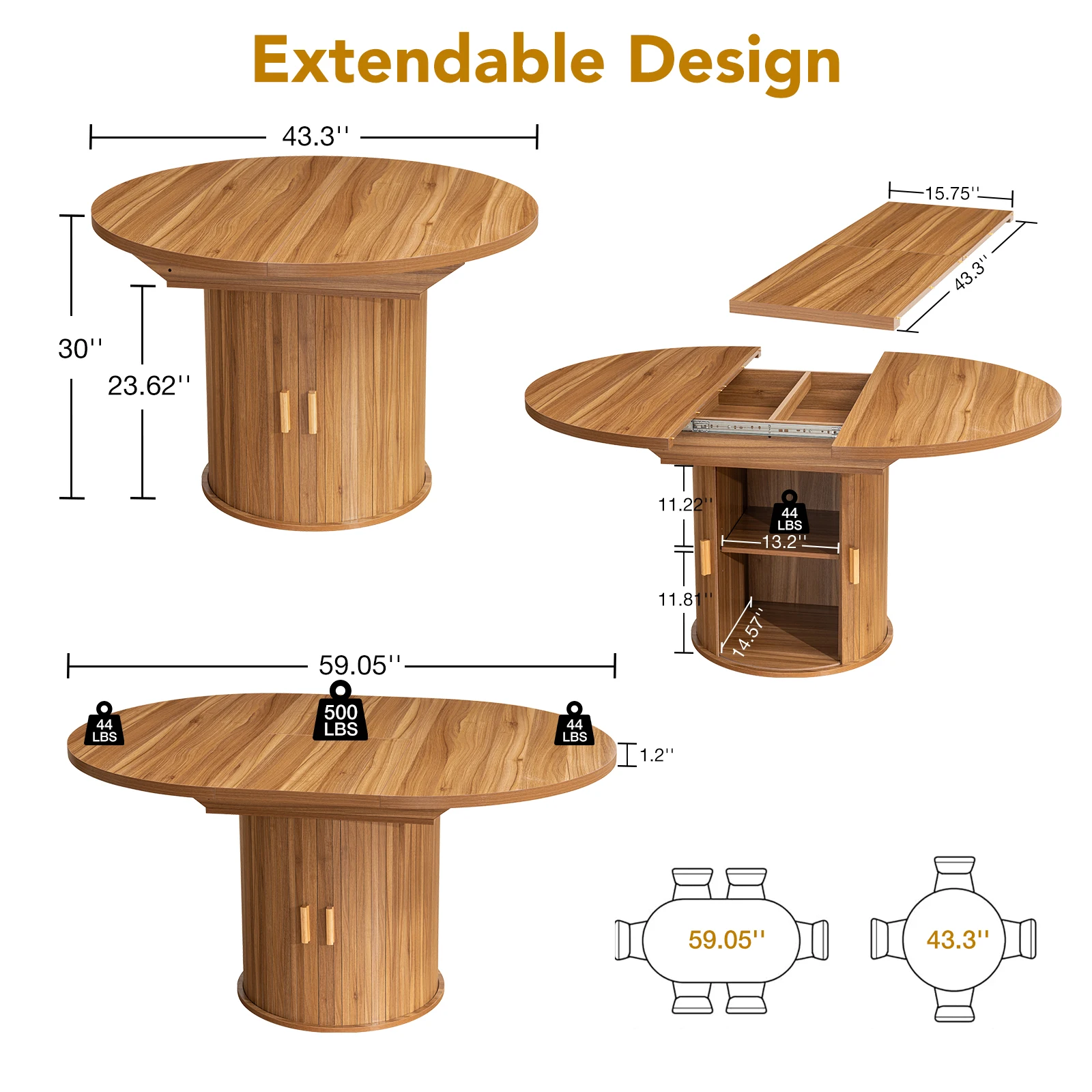 Thumbnail 3 - #9 Cheapest Extendable Dining Tables Deals You Can Get