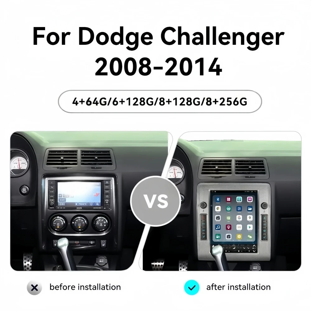 Android Auto Touch Screen Radio For Dodge Challenger 2008-2014 GPS Navi Carplay Car Multimedia Player Stereo Receiver Head Unit