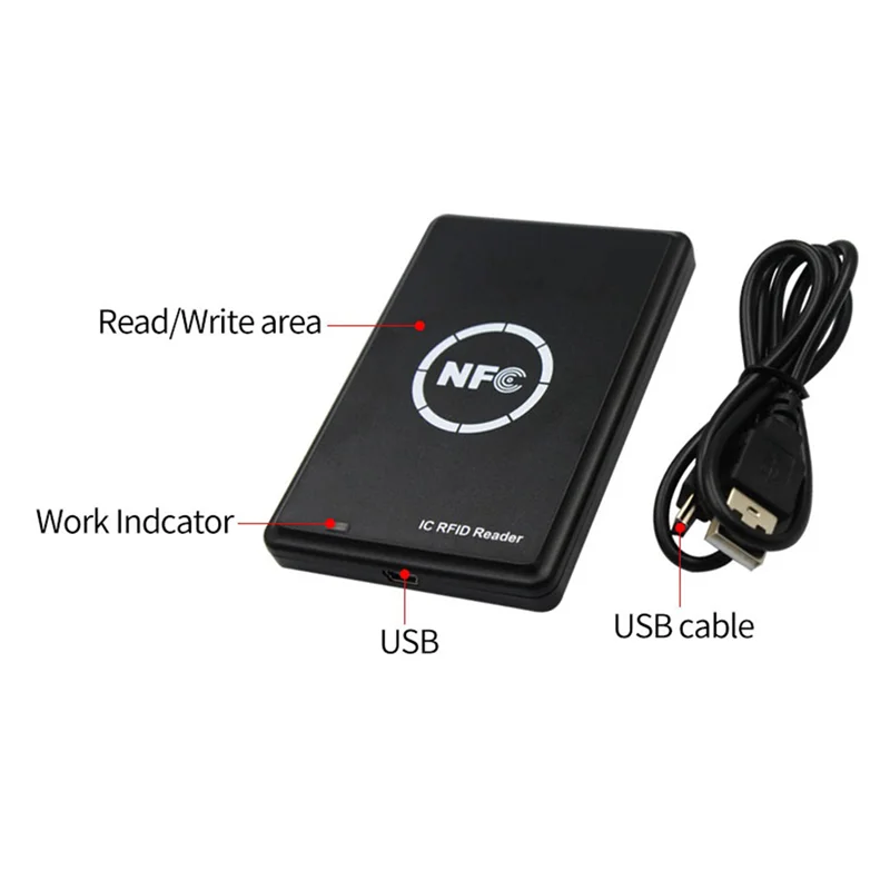 N82R IC RFID Card Reader RFID Copier Duplicator Smart Card Reader Writer 13.56Mhz Encrypted Programmer