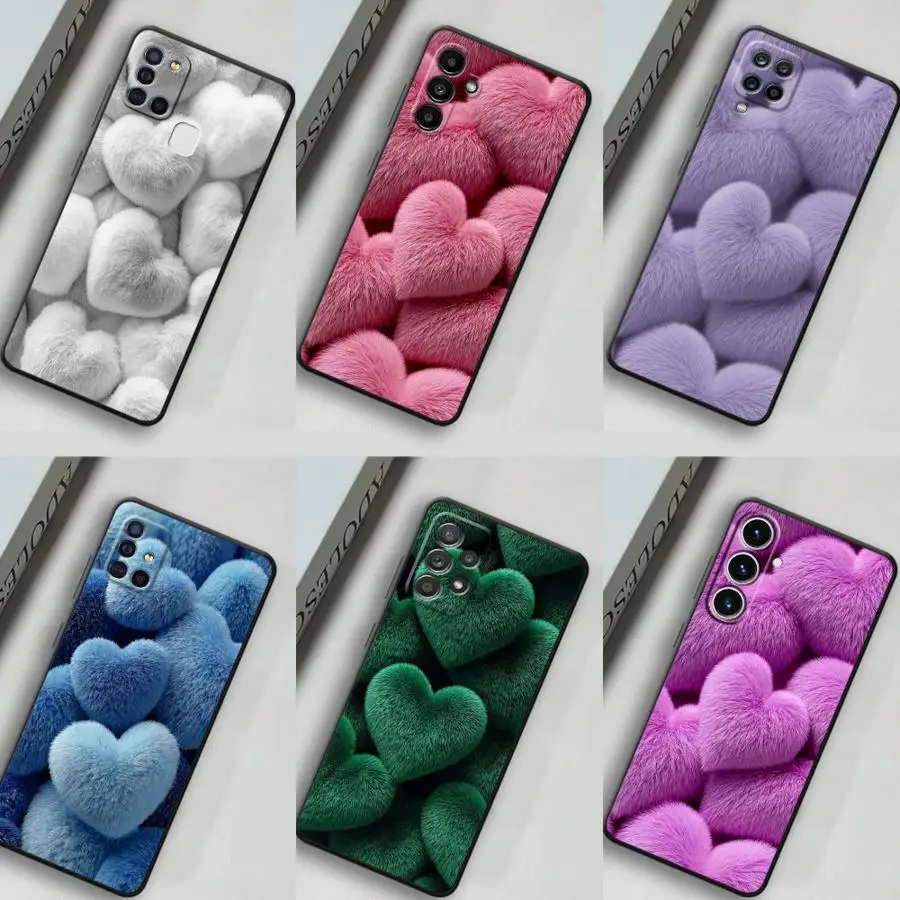 Multicolored Hearts Case for Samsung Galaxy A04 A20s A50 A56 A71 A73 A30s A03 A02s A06 A53 A05 Phone Cover