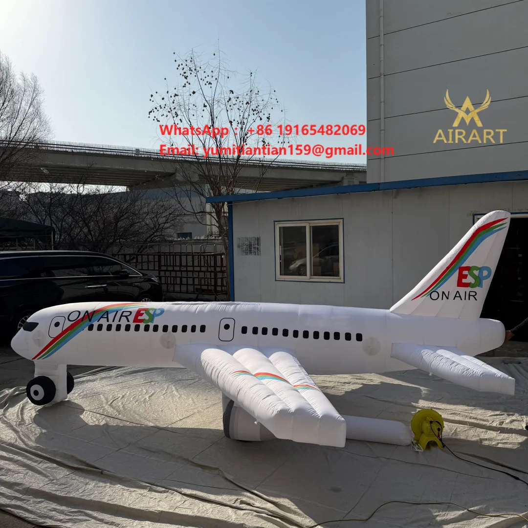 Space Show Exhibition Inflatable air Plane Model,giant Inflatable Aircraft for museum Decoration