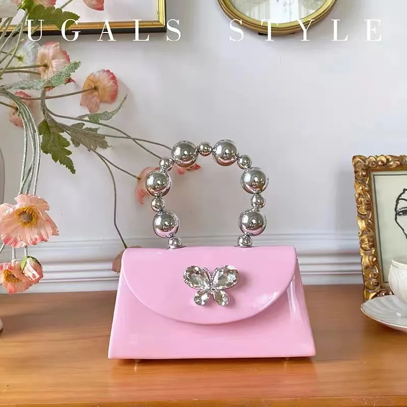 Luxury Design Beads Beaded Women Fashion Handbag Crystal Rhinestone Diamond Evening Bag Wedding Party Clutch Purse Crossbody Bag