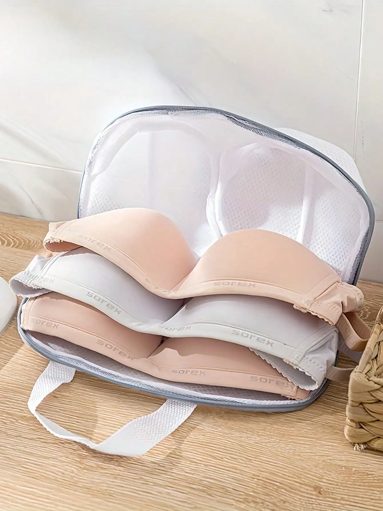 Handheld Home Use Bra Washing Bag Thickened Coarse Mesh Bag for Washing Machine Anti-Deformation Underwear Care Bag Durable image 3
