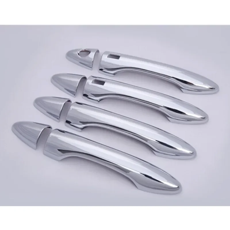 8Pcs/Set ABS Chrome Door Handle Cover Trim Sticker for Hyundai IX 35 Ix35 2010 20112012 2013 2014 Car styling Accessories