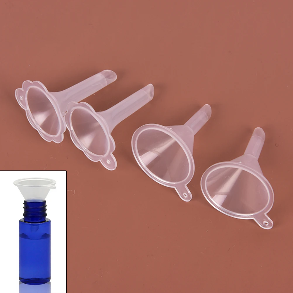 Embudo pequeño de plástico transparente para difusor de Perfume, accesorios de botella, Mini embudos de aceite líquido, Labs, 2 uds./lote