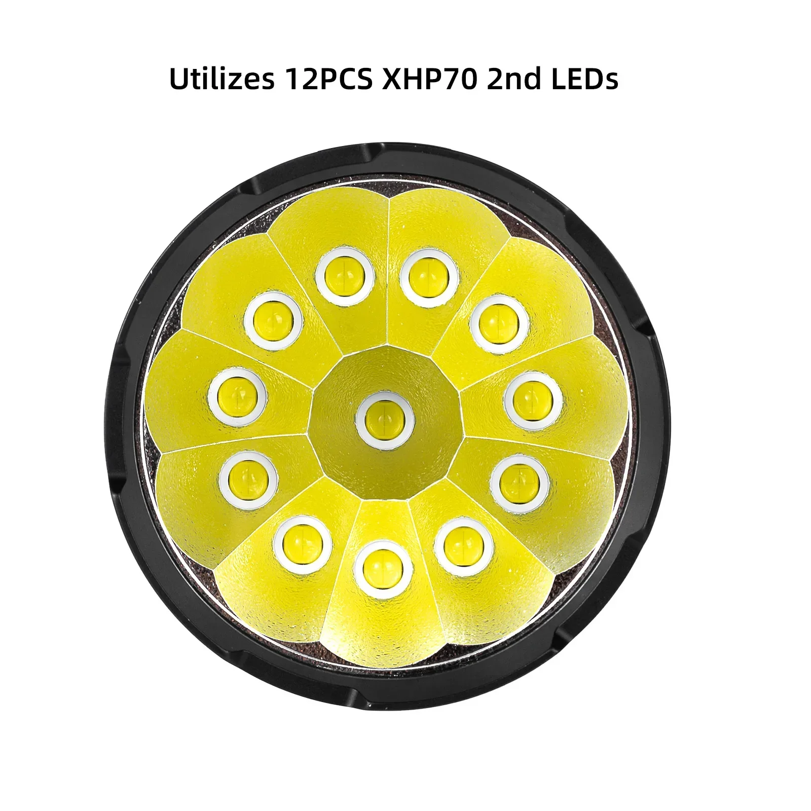 003 2024 Super Powerful Aluminum Alloy LED Flashlight 70000lm USB C Rechargeable 21700 Super Throw Handheld Torch