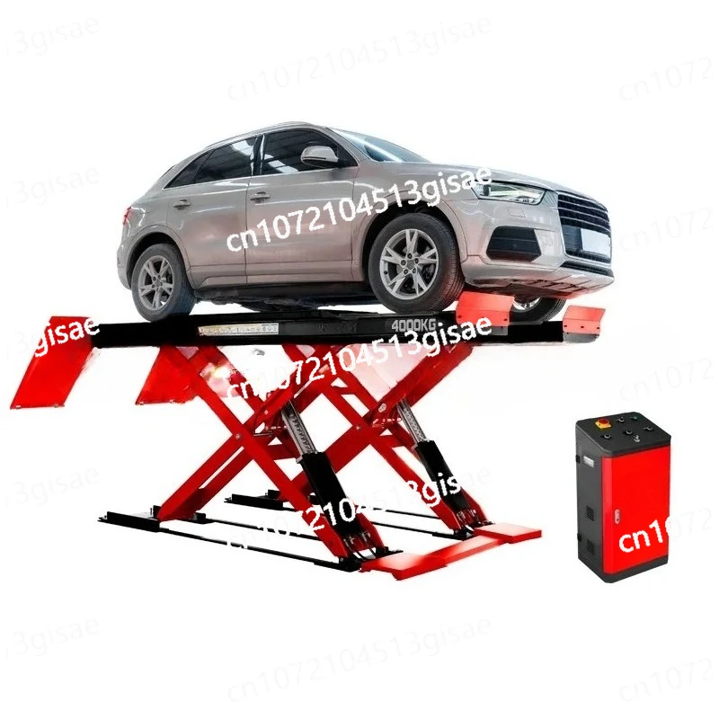 No digging pit underfloor heating car maintenance equipment, lift 4-ton scissor car lift