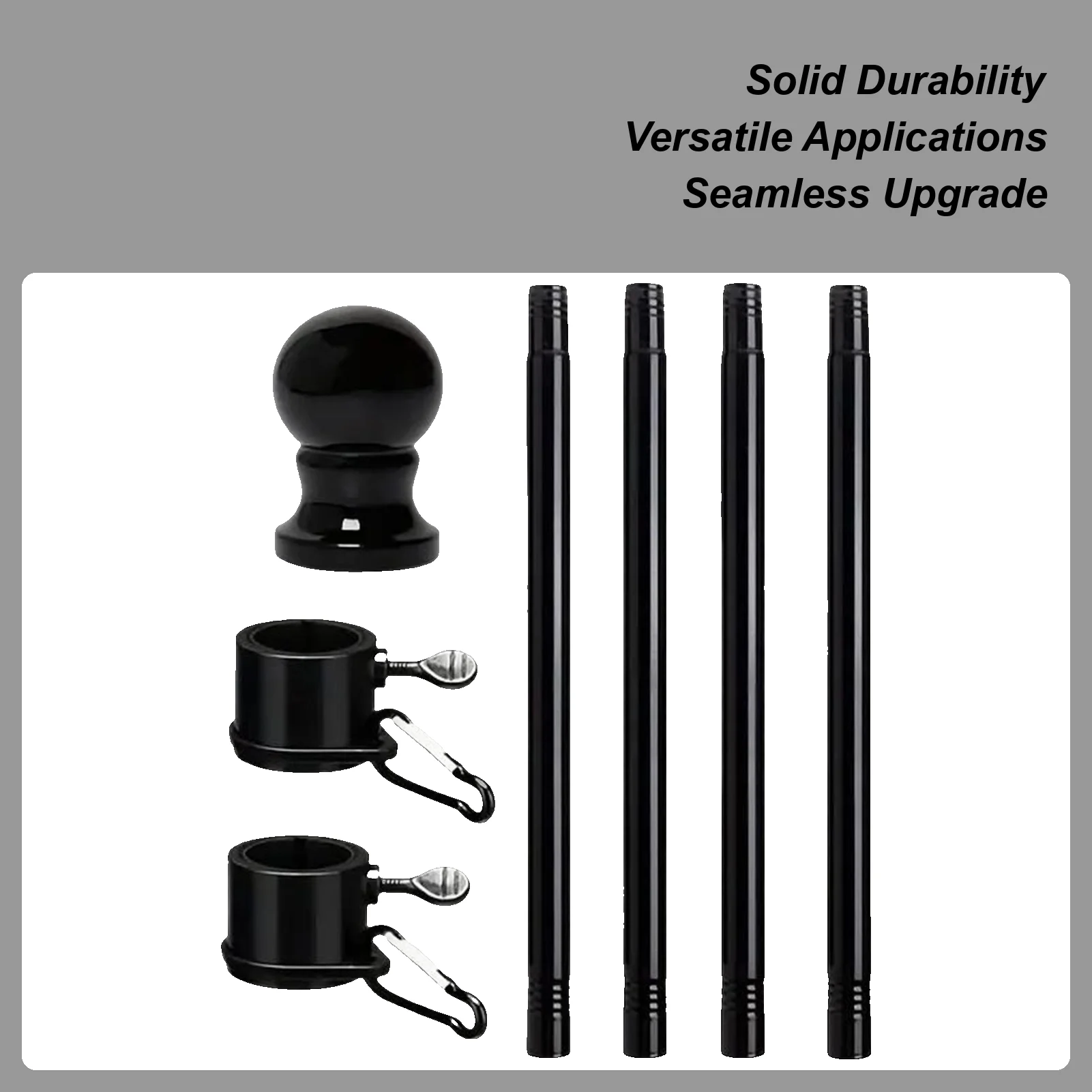 

Flag Pole For Outside House Telescopic Heavy Duty Porch Flag Pole Outdoor Supplies For Garden Beach Ground Trailer Marine Boat