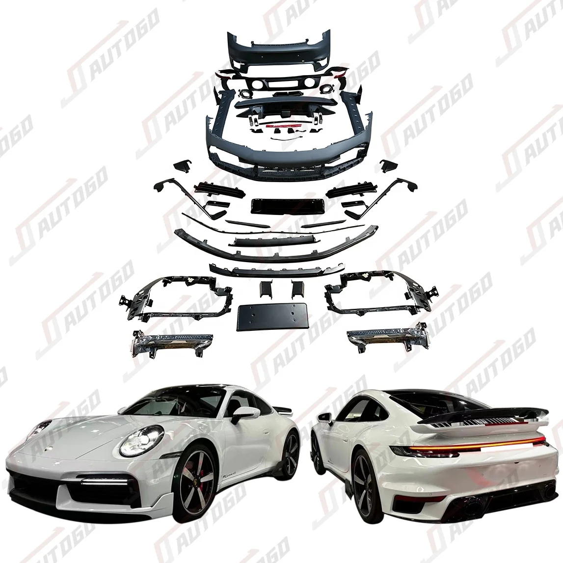 2023 SD Style Modification Body Kit for Porsche 911 922.1 2018 2019 2020 2021 2022 with Carbon Fiber Side Skirt Rear Lip