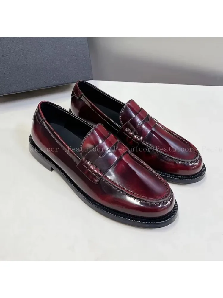 Dames Loafers Ronde Neus Topkwaliteit Echt Leer Flats Ondiep Comfort Dagelijks Woon-werk Wandelschoenen Kantoor Casual Schoenen Hot - afbeelding 2