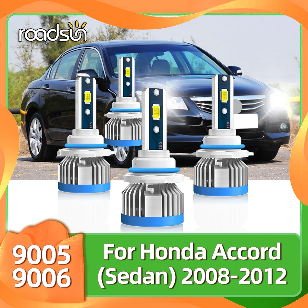 

Roadsun Auto Headlight Lamps For Honda Accord Sedan 2008 2009 2010 2011 2012 CSP 3570 Chips 20000LM Car Headlamp Bulbs