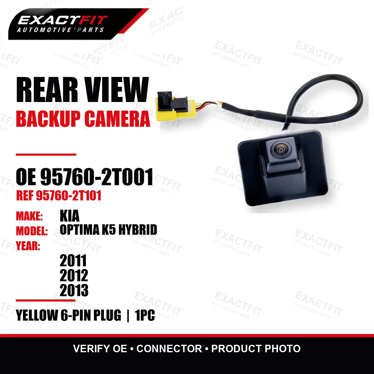 95760-2T001 Rear View Backup Camera for Kia Optima K5 Hybrid 2011 2012 2013 OE 95760-2T101 Rear Parking Assist Camera Assembly