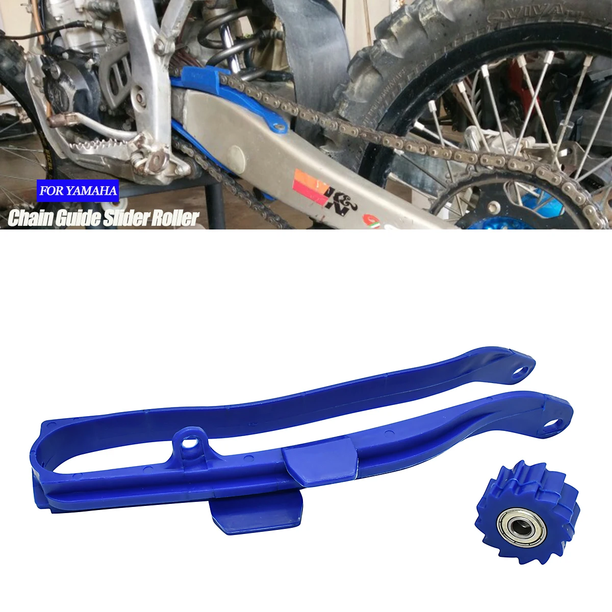 

Motorcycle Dirt Bike Swingarm Roller Chain Slider Guide For YAMAHA YZ WR 125 250 250F 250X 450F 2007-2016 2017 2018 2019 2020