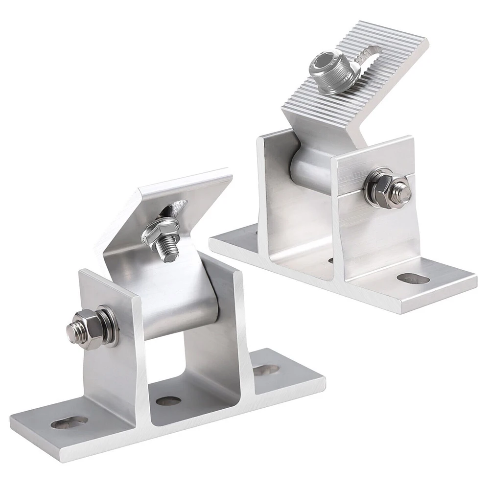 1/2 Set Aluminum Solar Panel Tilt Bracket with Tilt Legs 15-30 Degree Angle Lightweight Mounting Bracket Solar Panel Essential image 4