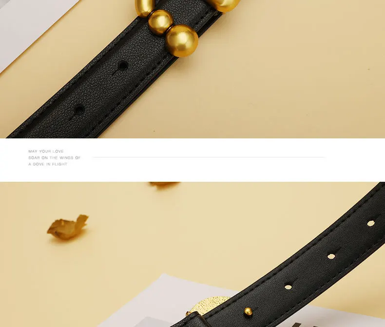 Damen-Ledergürtel, Rindsleder, Vielseitige Dekoration für Anzüge und Mäntel, Gürtel mit Design-Anteil, für Nischen-Jeans, Trendig – Detail 17