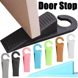 Tope de puerta de goma para interiores, tope de suelo inclinado, cuña apilable, evita que las puertas se cierre
