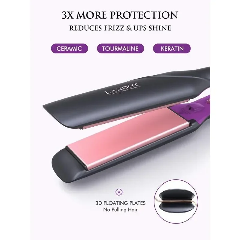 스트레이트너 및 컬러, 전문 세라믹 스트레이트닝 컬링 다리미, 컬 웨이브 헤어 스트레이트닝, 2 in 1