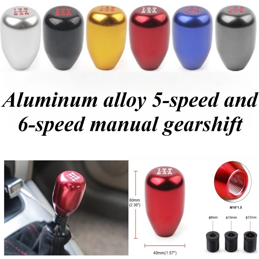 

Universal Manual Transmission Aluminum Alloy Gear Shift Knob for 5 6 Speed Cars Sport Shifter Head Replacement Metal CNC Styling