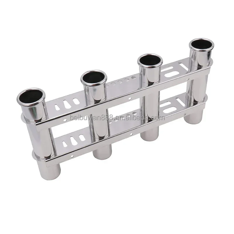 Stainless Steel Wall Mounted Rod Rack 3 Tubes 4 Tubes Rod Holder for Marine Boat Kayak Yacht