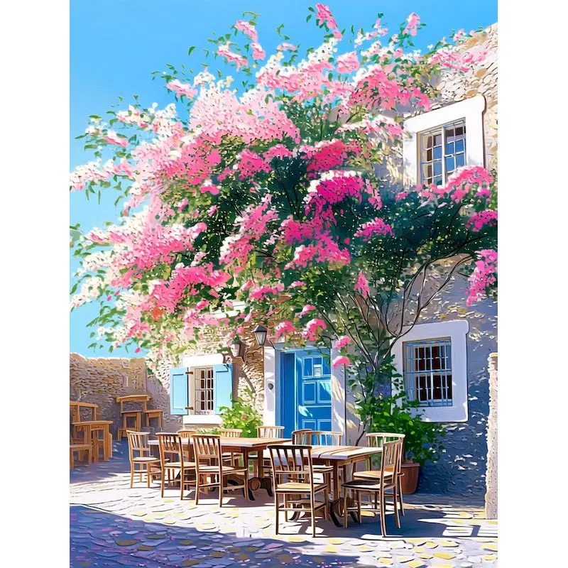 

GATYZTORY Acrylic Paint Frame Diy Painting By Numbers Flowers House Landscape Picture Drawing By Numbers For Home Wall Art
