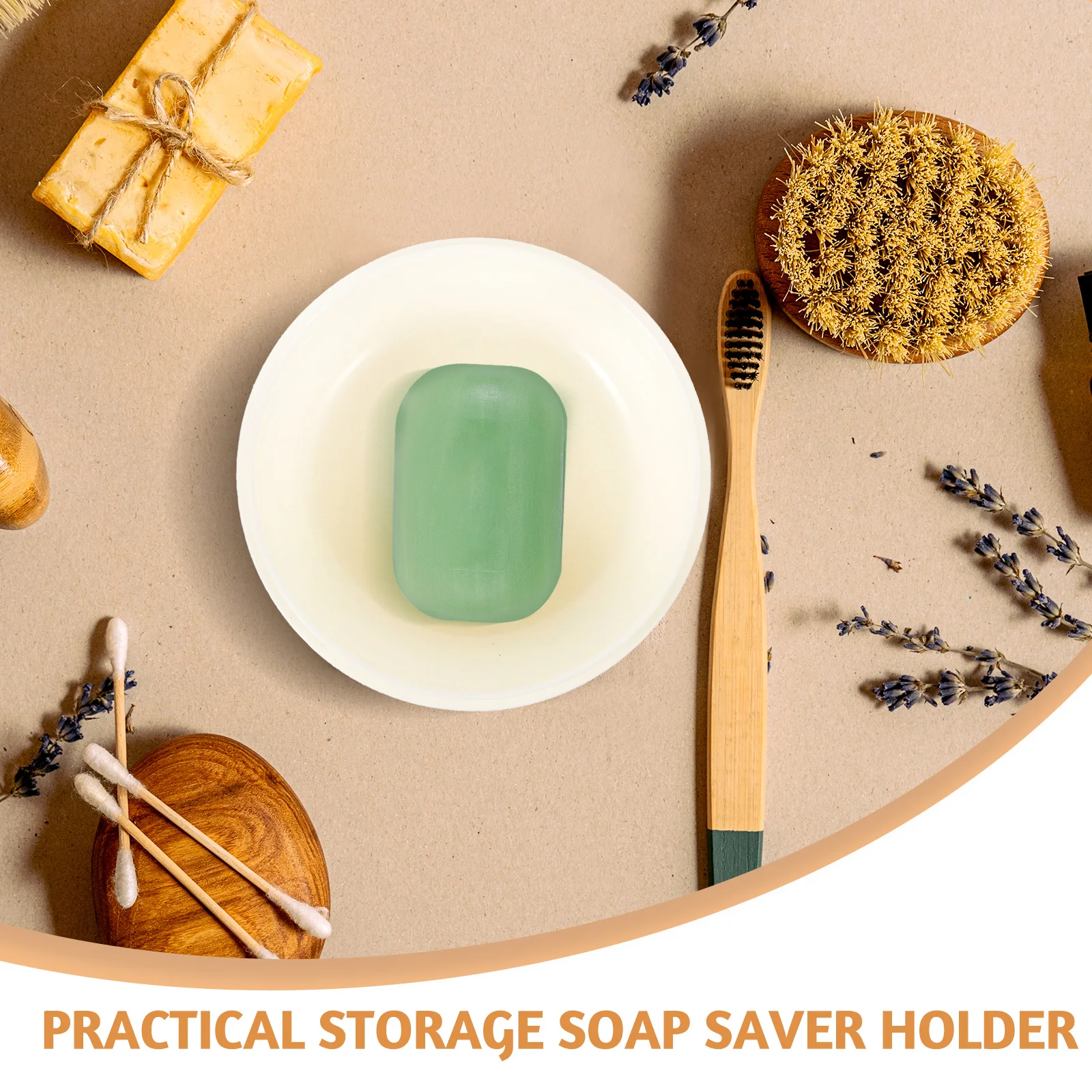 

2pcs Portable Sealed Box Modern Round Dish Bathroom Holder Drainage Household Soap Storage Container Shower Soap Drain