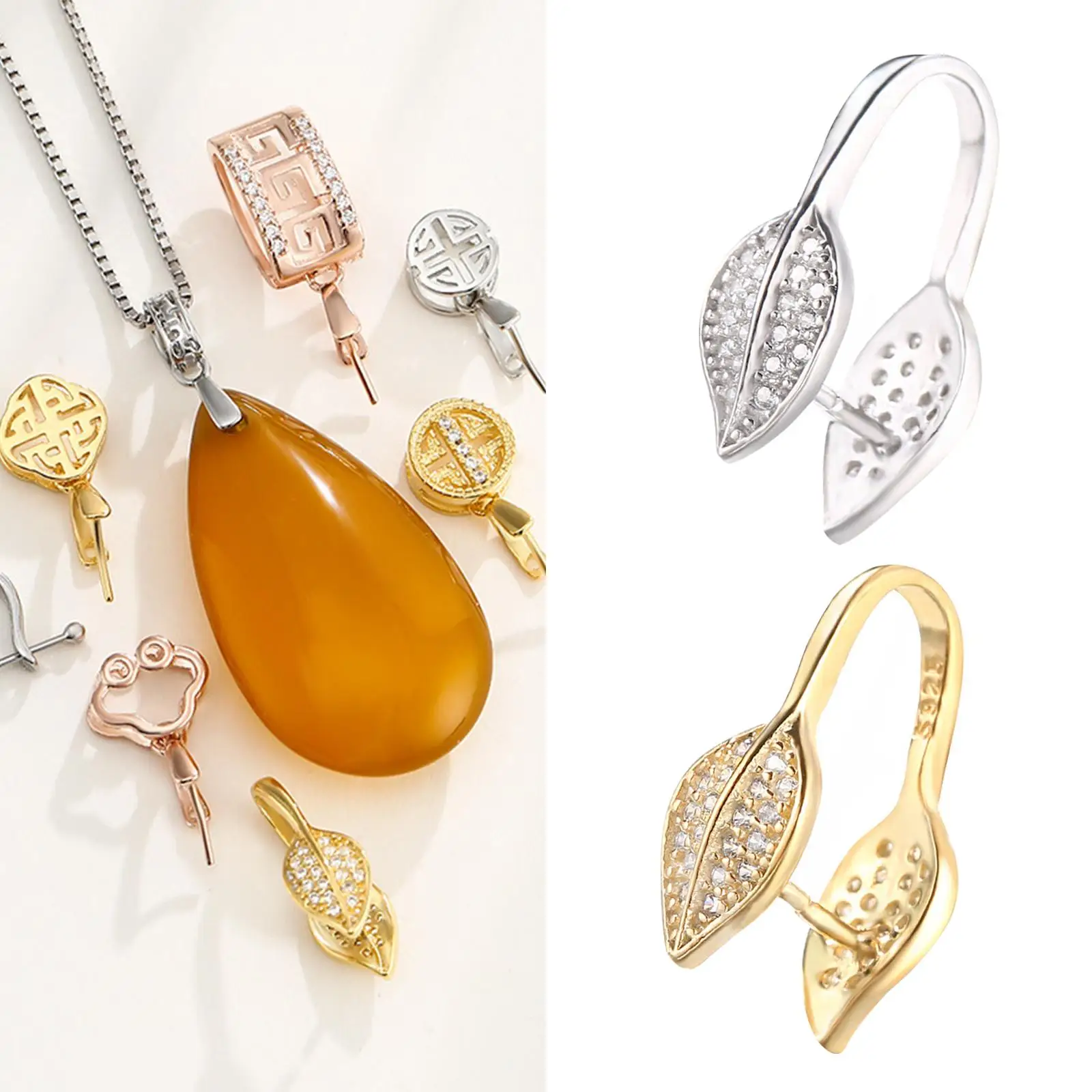 

Серебряный кулон с залогю 1,6 см, поиск ремесленного разъема для ожерелья, висячая подвеска