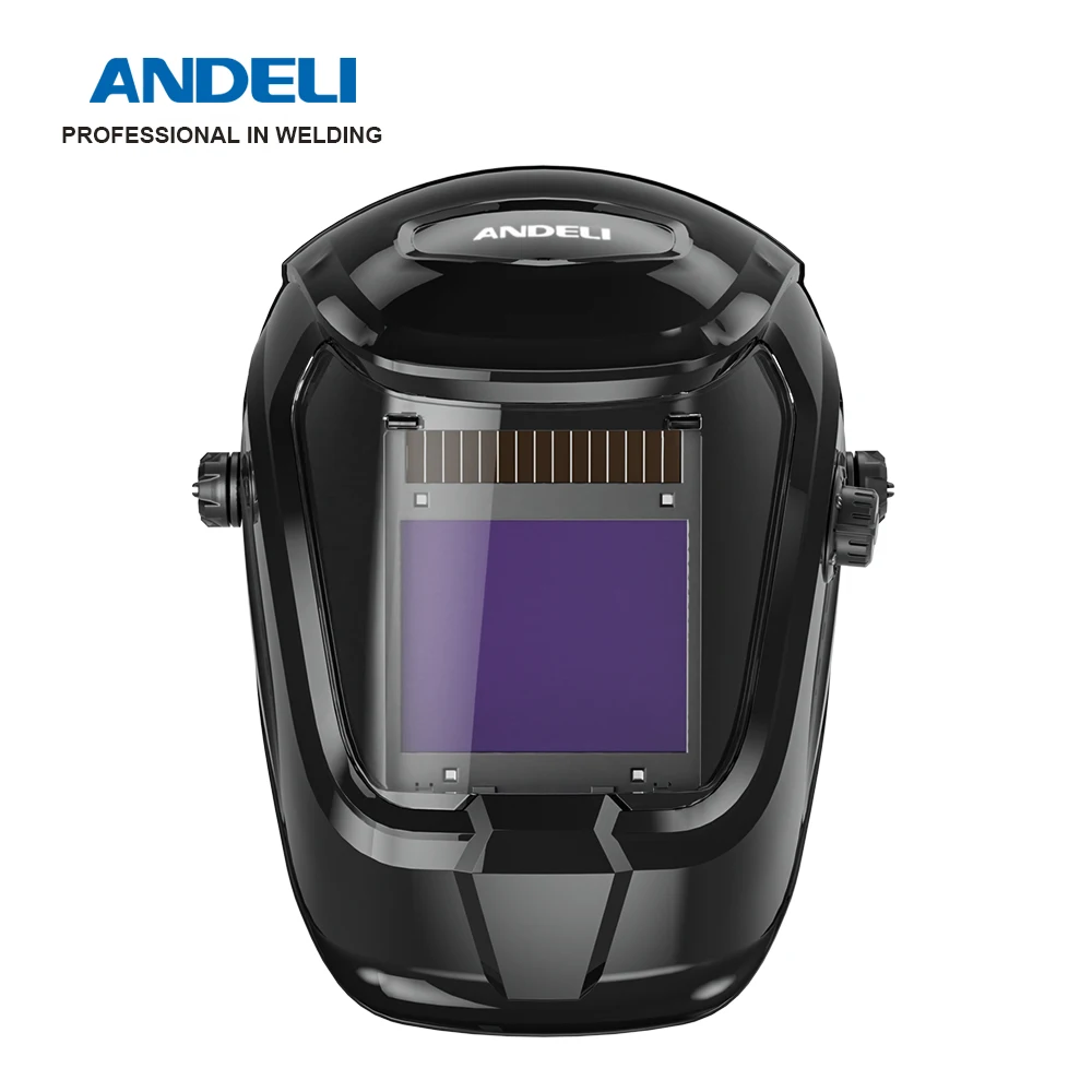 ANDELI Large Viewing Screen True Color Solar Power Auto Darkening Welding Helmet 4 Arc Sensor for TIG MIG Arc Grinding Weld Mask