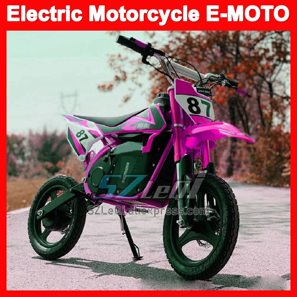 500W Motor Electric Motorcycle ATV OFF-road E-MOTO Green Blue Orange Red Racing MOTO Trail Dirt Bike Motorbike For Adult Child