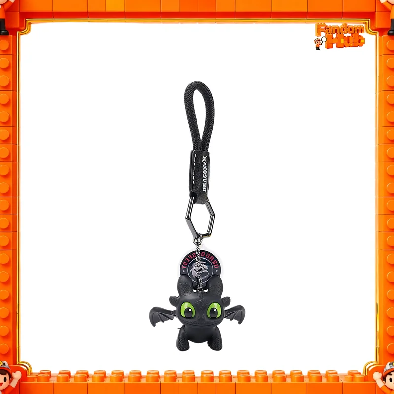 Genuine Dragon Toothless Keychain Movable Wings Light Up Cool Creative Bag Car Key Charm Model Toy Gift view 2