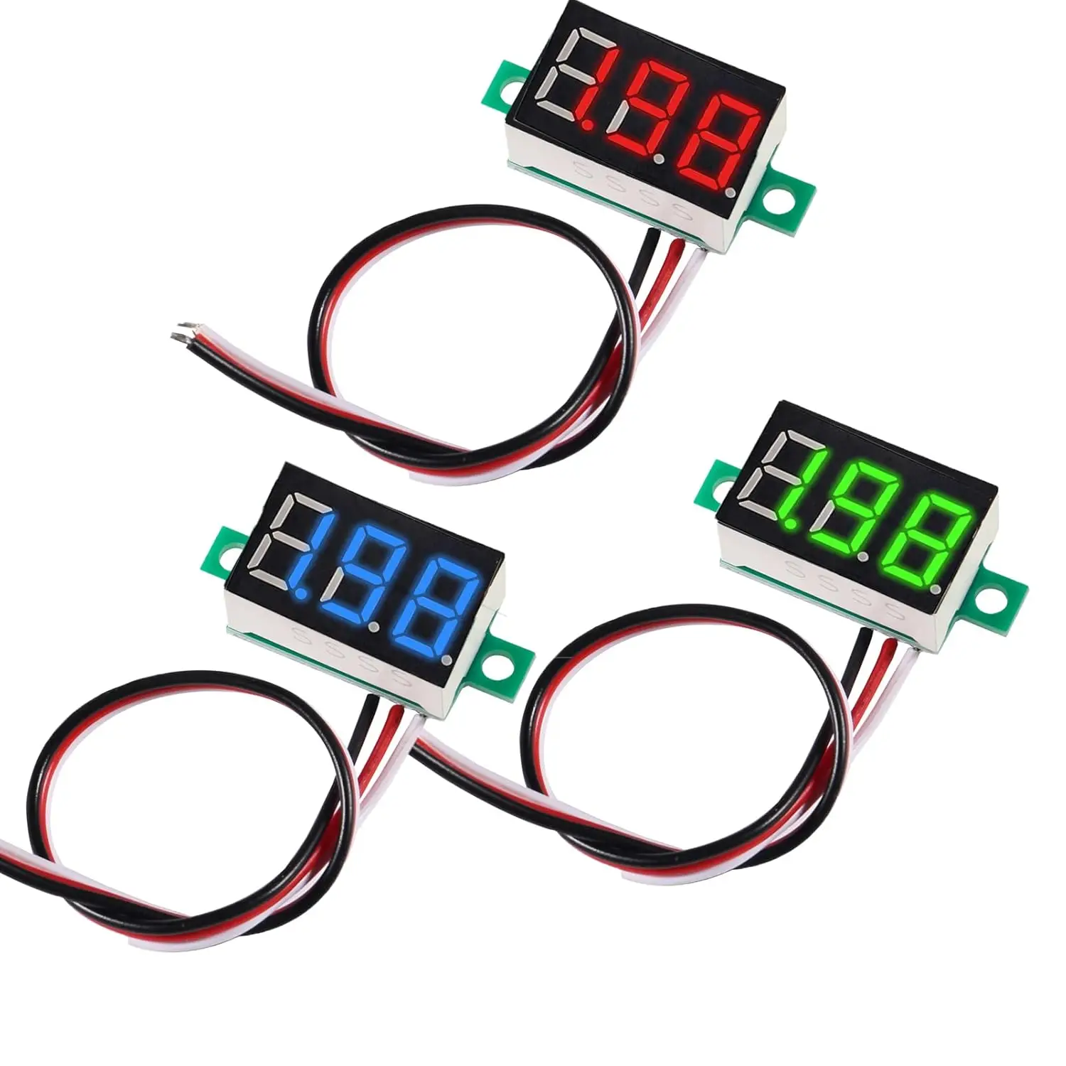Dreidraht kalibrierbar DC 0 ~ 30 V Digital Mini Voltmeter Messgerät Tester Halterung Auto Motorrad Batterie Monitor Volt Spannung Mete